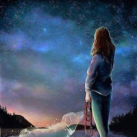 Woman with ghost of a dog